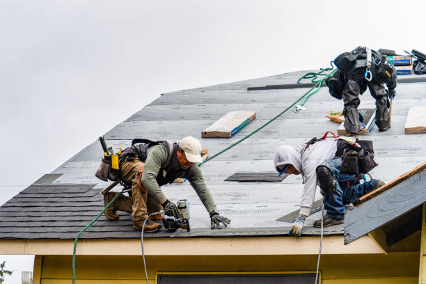 Professional Roofing technician working in North Weymouth, MA